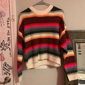 AMERICAN EAGLE STRIPED KNIT SWEATER